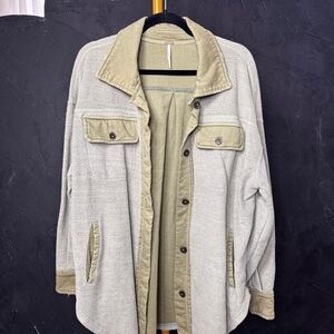 Free People Olive Knit Top